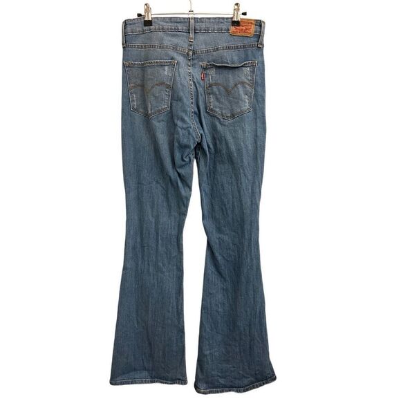 Levi's Patchwork Flare Jeans 30 x 32 medium wash high rise retro Y2K - Picture 2 of 12